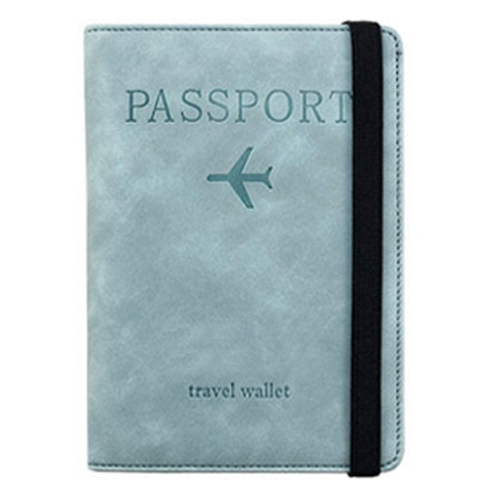 RFID Blocking Travel Passport Holder Purse Card Wallet Sky Blue