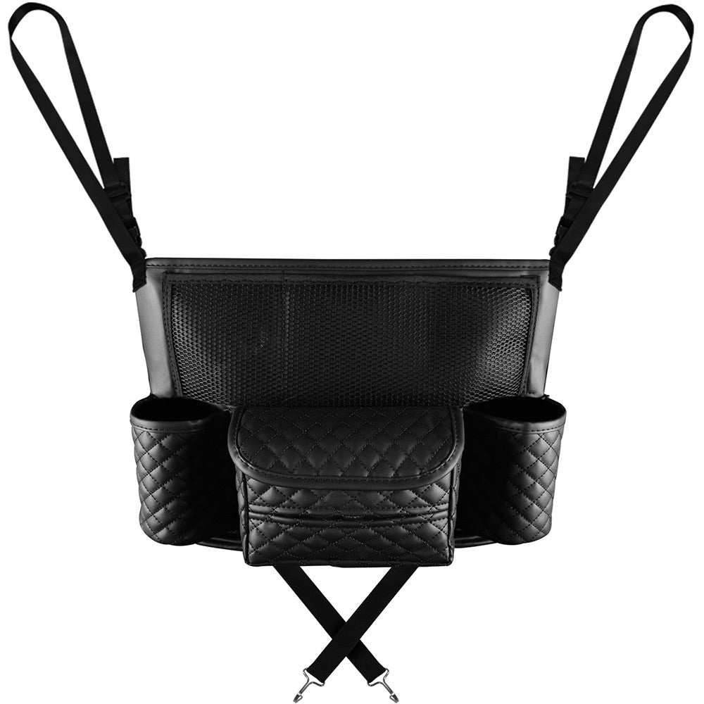 Car Handbag Purse Holder Between Seats Car Storage Bag Car Seat Barrier Black