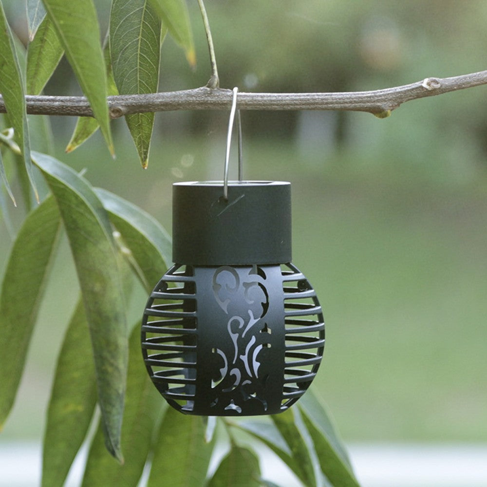 4Pcs Solar LED Flickering Flame Light Outdoor Hanging Decorative Lamp Home Decor