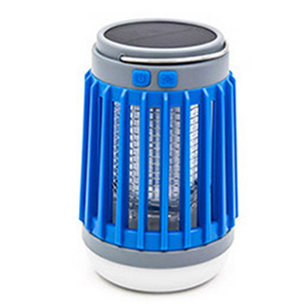 2Pcs Solar and USB Charging Mosquito Killer Camp Lamp Flashlight Orange and Blue