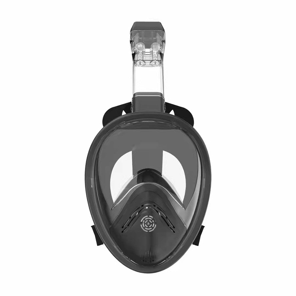 Adults Full Face Snorkeling Mask Set Anti Fog Anti Leak Diving Goggles Black M
