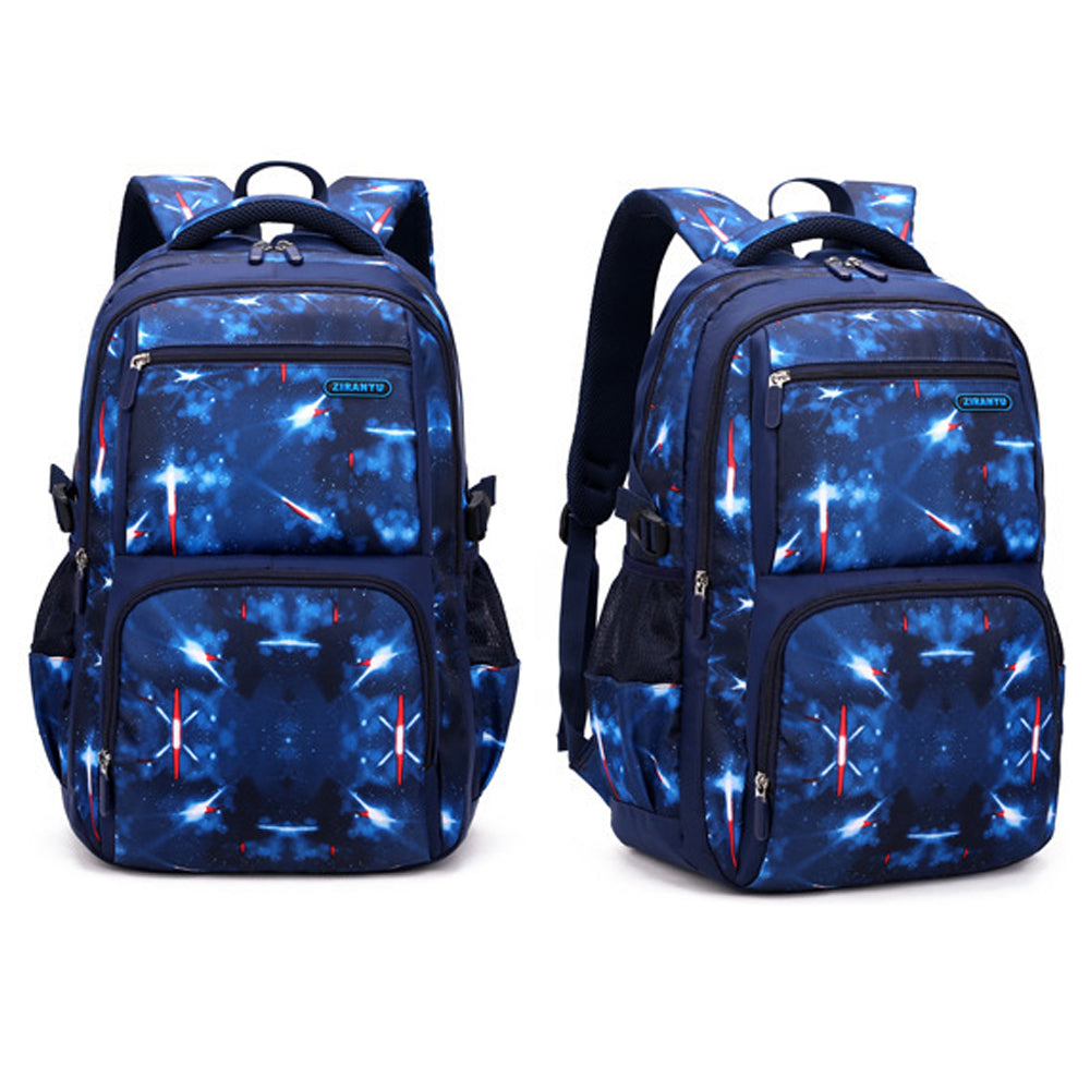3Pcs Boys School Backpack Bags Lunch Bag Pencil Case Teens Bookbag Blue
