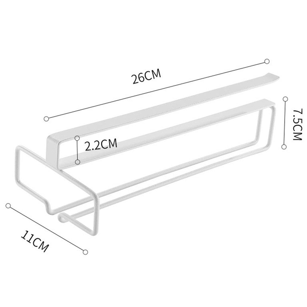 Under Cabinet Wine Glass Rack No Drilling Stemware Hanging Storage Rack White