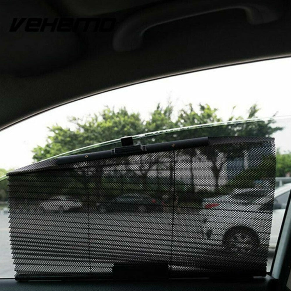 Pair of 57x60cm Retractable Car Side Window Sunshade Sun Shade Shield Curtain