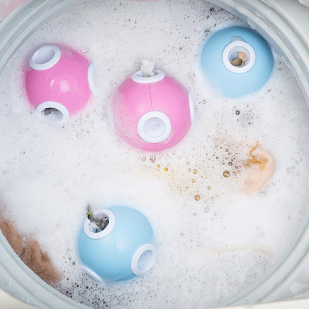 2Pcs Reusable Laundry Washer Balls Clothes Floating Lint Hair Cleaning Tool