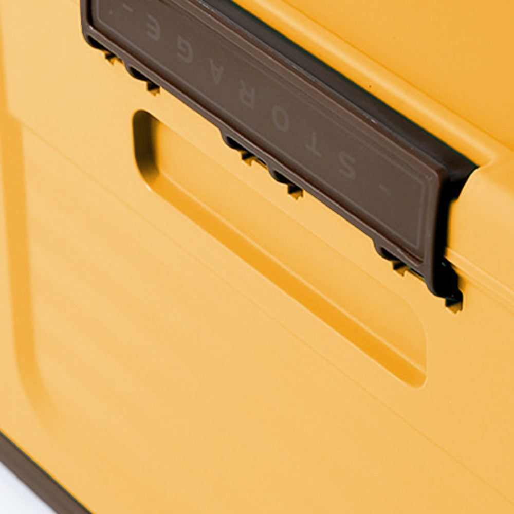 Foldable Stackable Storage Boxes Collapsible Storage Bins with Lid Yellow S