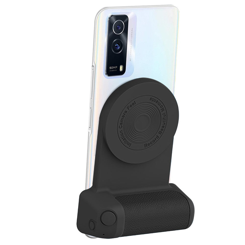 Handheld Bluetooth Magnetic Phone Selfie Holder Phone Charging Stand Tabletop Phone Holder Black