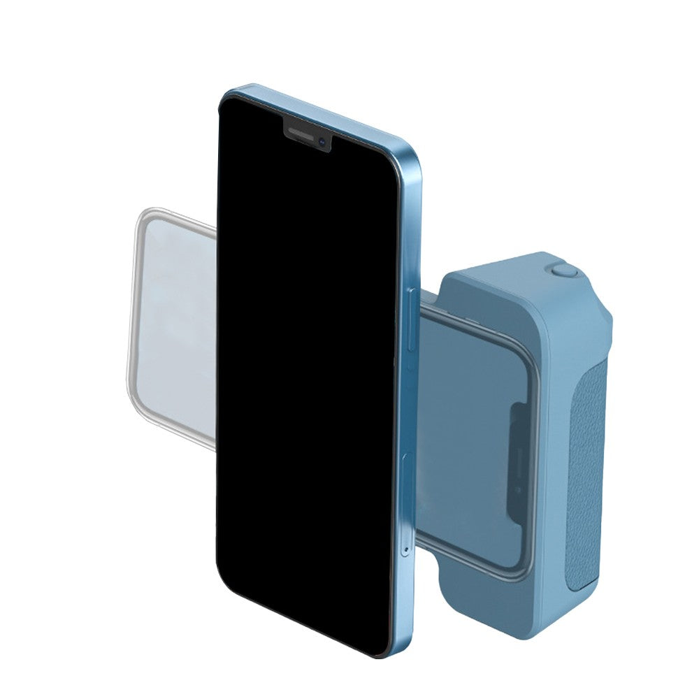 Handheld Bluetooth Magnetic Phone Selfie Holder Phone Charging Stand Tabletop Phone Holder Blue