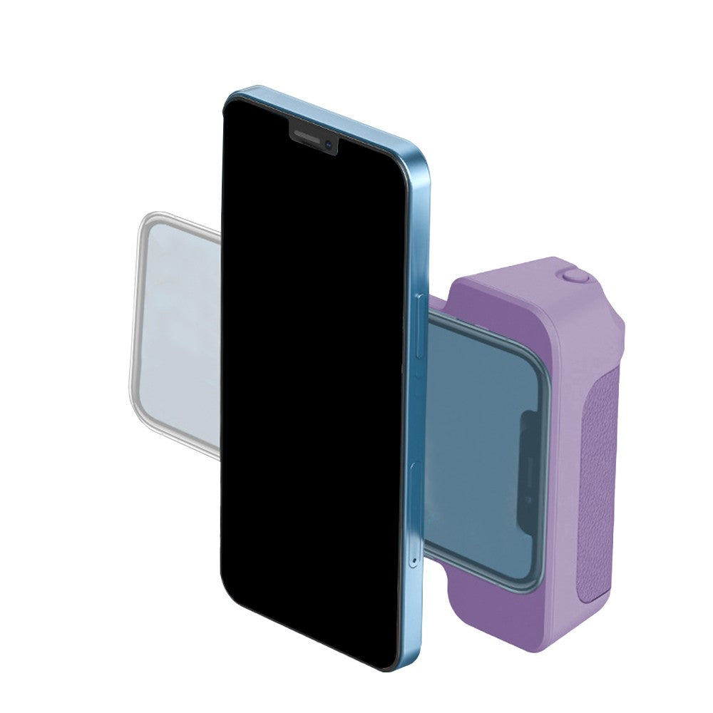 Handheld Bluetooth Magnetic Phone Selfie Holder Phone Charging Stand Tabletop Phone Holder Purple