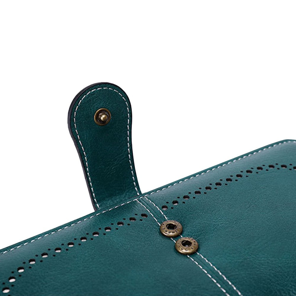 Womens PU Leather Wallet Peacock Blue RFID Blocking Purse Credit Card Holder Coin Purse with Wrist Strap