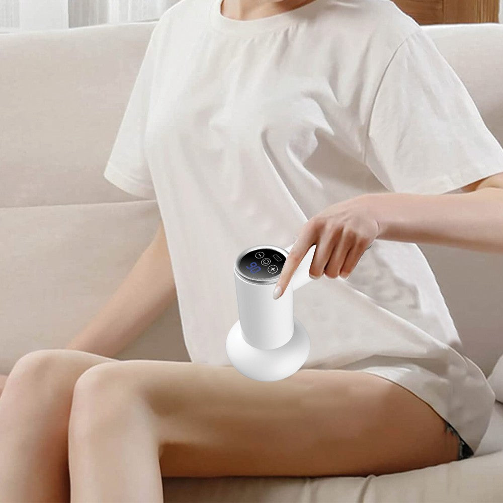 Portable Electric Massager Cordless Full Body Massager with 5 Massager Heads White