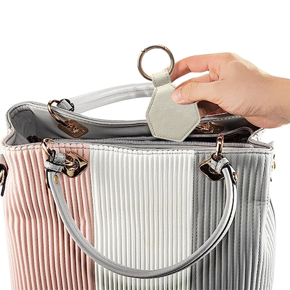 Magnetic Hat Clip for Travel Beige PU Leather Hands Free Sunhat Clip on Bag Luggage Backpack Bag Accessory