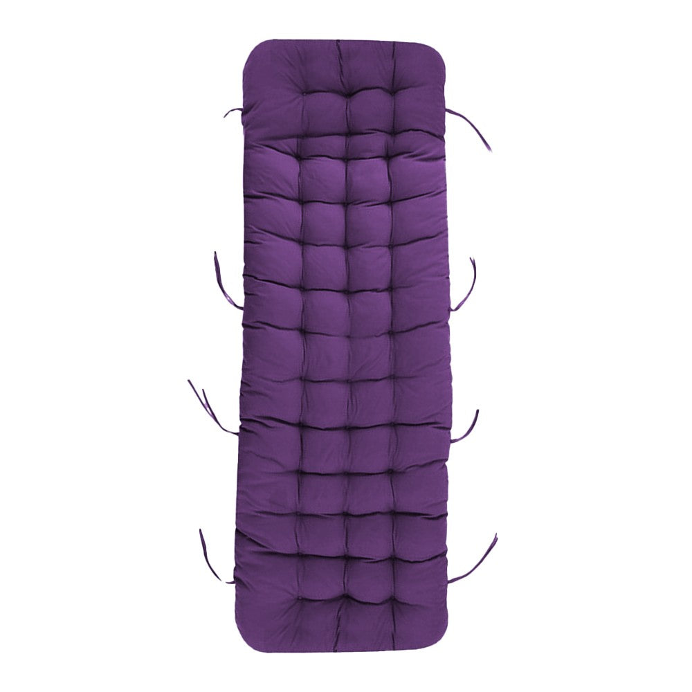 125x48cm Purple Sun Lounger Cushion Pad Thick Padded Recliner Chair Seat Mat Chaise Seat Cushion Bench Mat