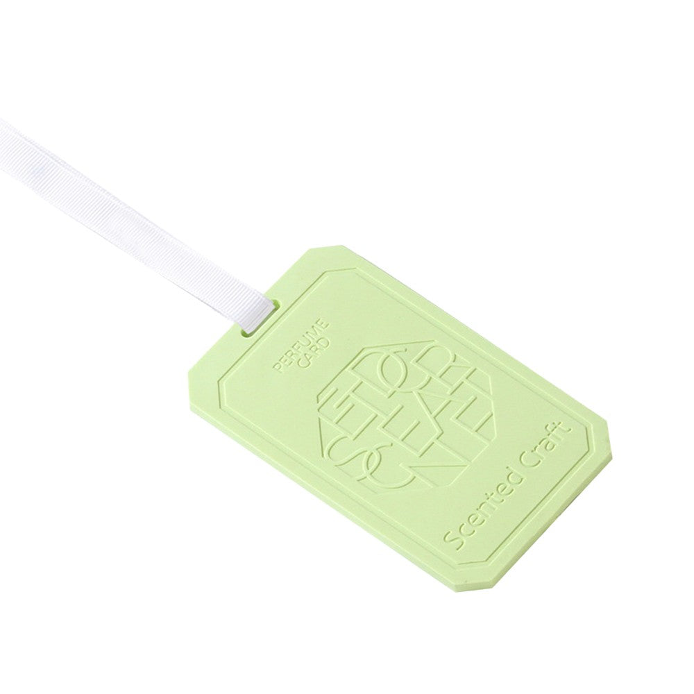 2 X Hanging EVA Wardrobe Aromatherapy Tablets Car Air Freshener Incense Tablets with Lanyard Green + Pink