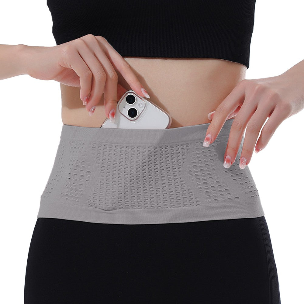 Invisible Running Fanny Pack Running Waist Bag Slim Running Belt Grey M