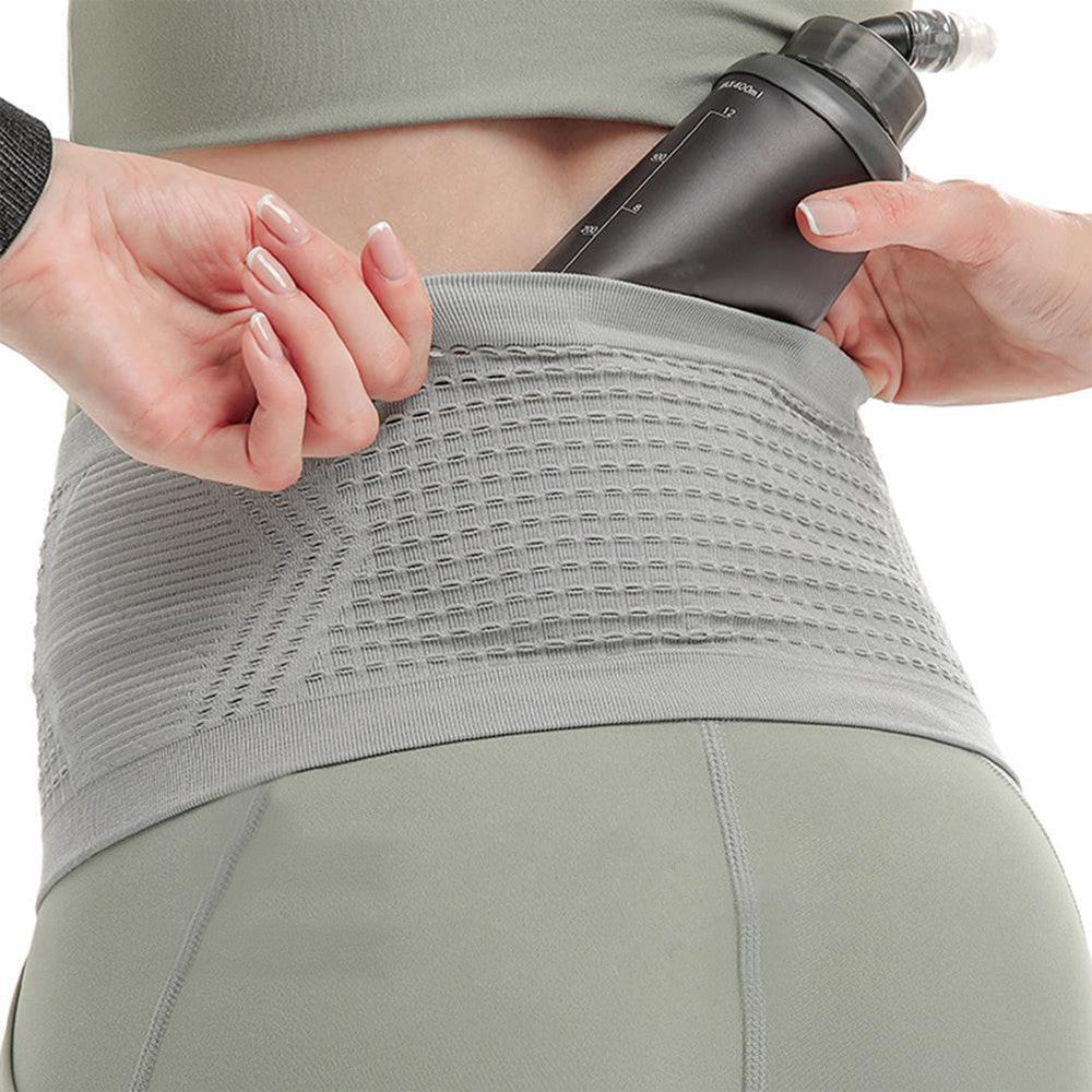 Invisible Running Fanny Pack Running Waist Bag Slim Running Belt Grey M
