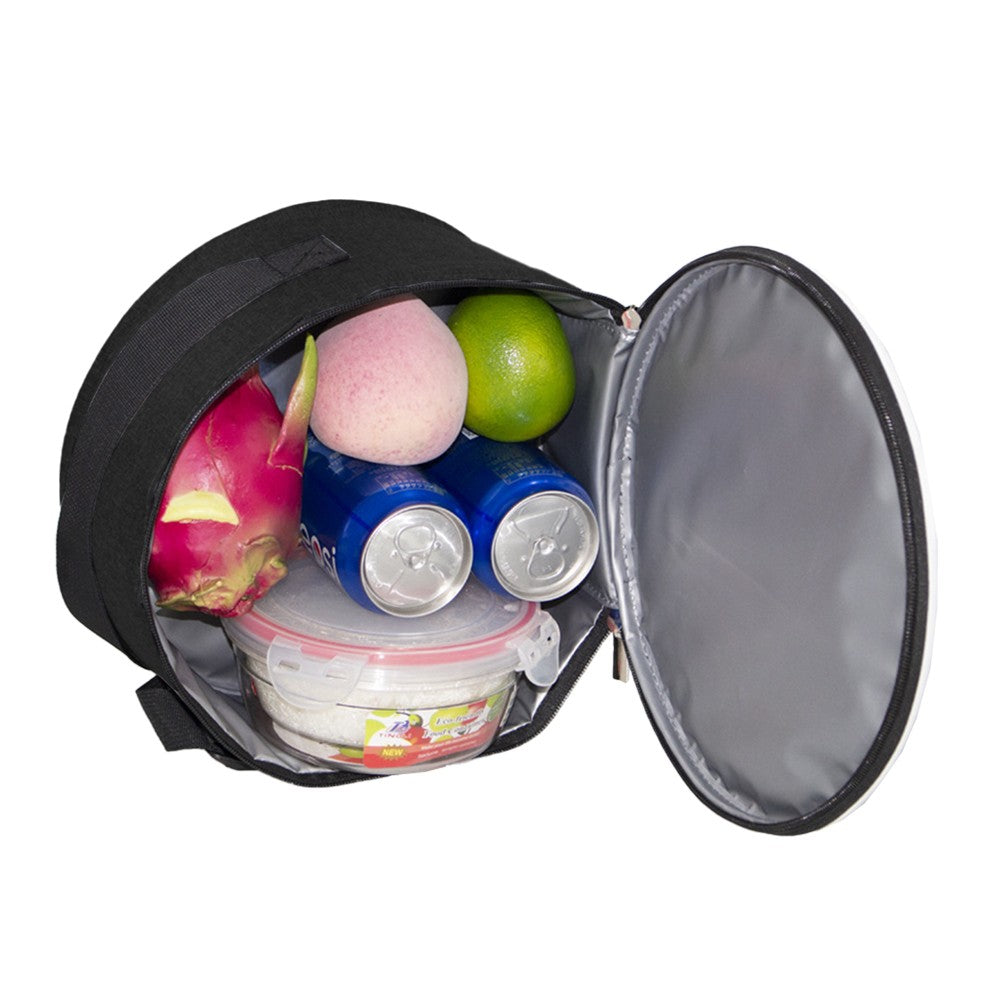 Football Shape Insulated Lunch Bag Portable Picnic Thermal Bag Reusable Camping Cooler Bags Black