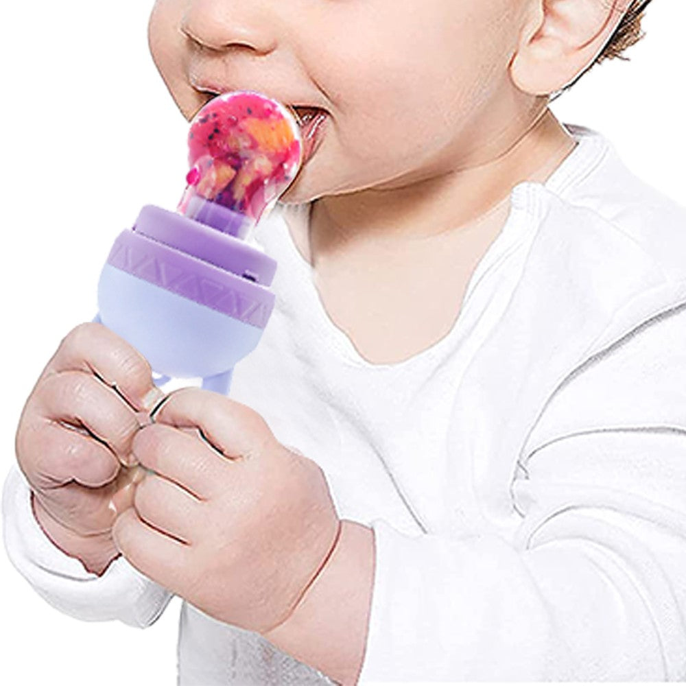 FDA Approved Baby Fresh Fruit Food Feeder Pacifier Set Silicone Feeding Nipple Blue