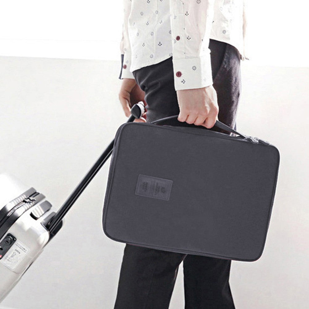 Shirt Tie Packing Bag Travel Storage Pouch Wrinkle-proof Shirt Organizer for Business Trip Grey