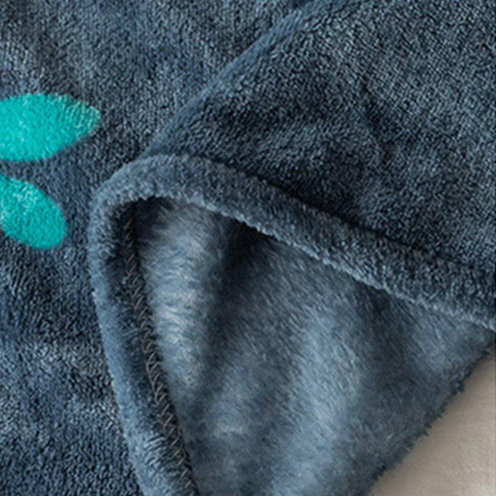 180x200cm Printed Flannel Throw Blanket Soft Sofa Blanket Dinosaur Style