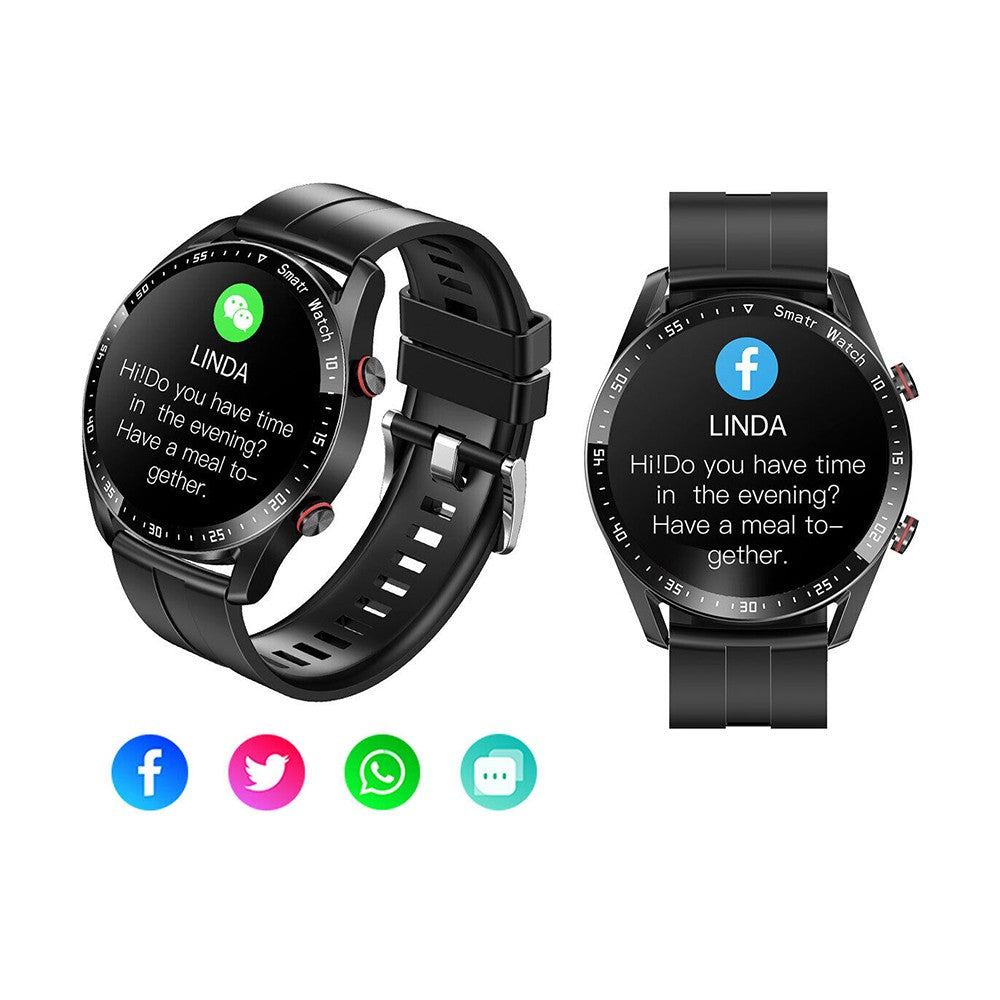 Bluetooth Smart Watch Sleep ECG Monitoring Sport Watch Activity Fitness Tracker Black