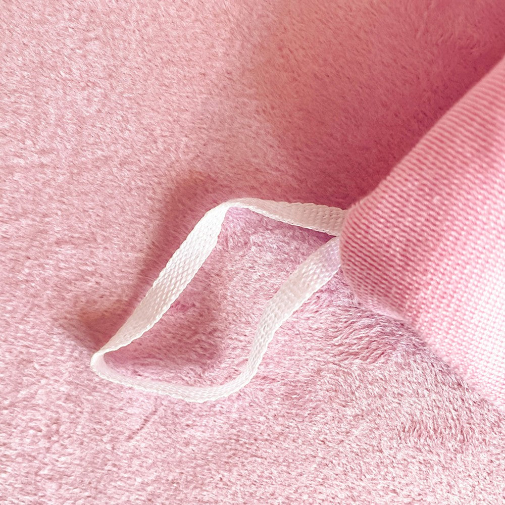 Queen Sized Plush Duvet Cover Pink Pillow Case Fluffy Quilt Cover Shaggy Bedding Set