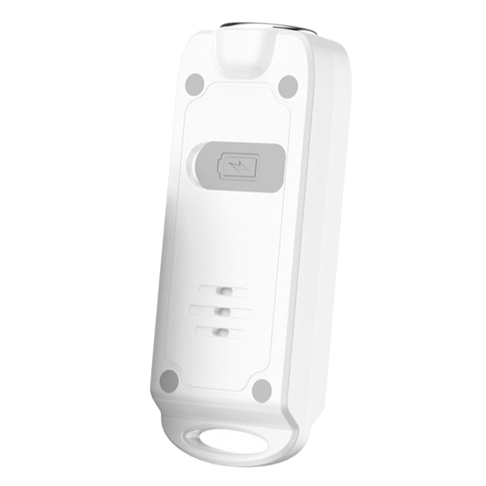 130dB Personal Security Alarm Siren Water-resistant Self-Defense Siren with LED Flashing Light White