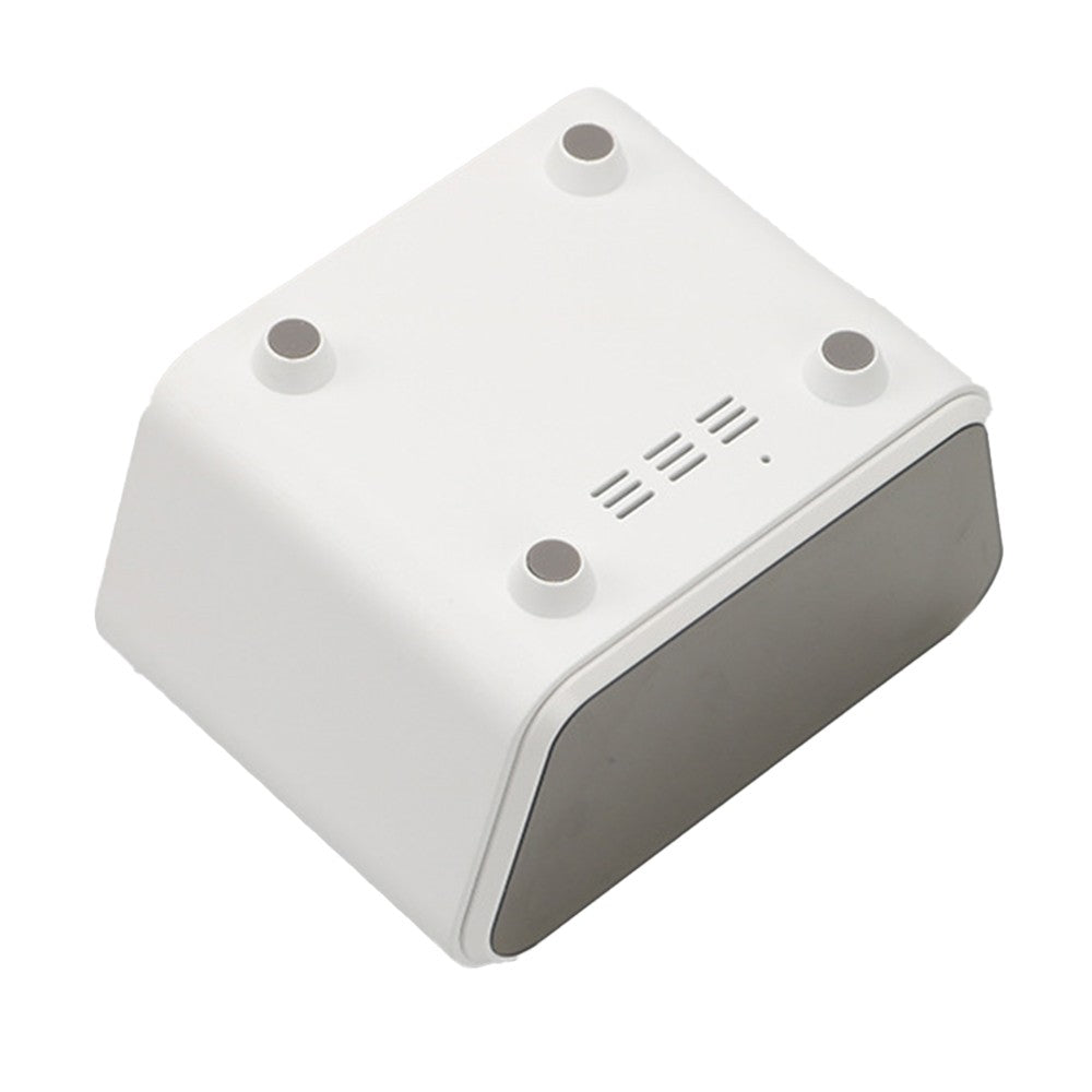 15W Digital Alarm Clock with Wireless Charging Fast Wireless Charger Station White