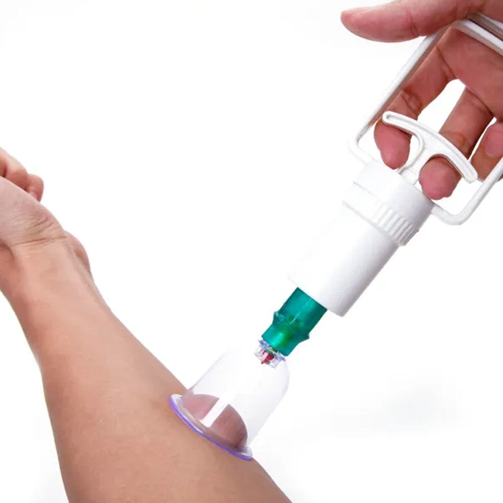 12Pcs Chinese Cupping Set Vacuum Suction Cups Massage Therapy Kit with Hand Pump