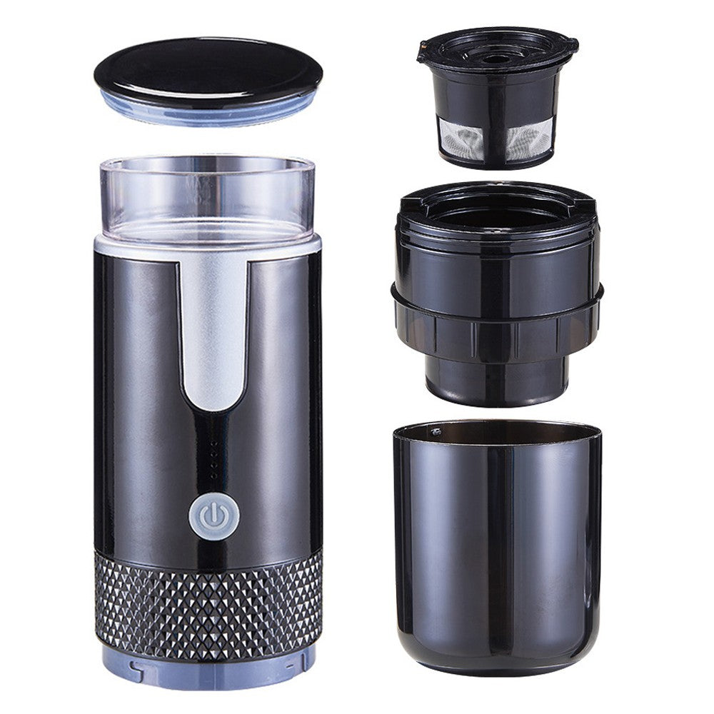 Portable Electric Drip Coffee Maker Cordless Coffee Machine for K-cup Capsule Pods and Ground Coffee