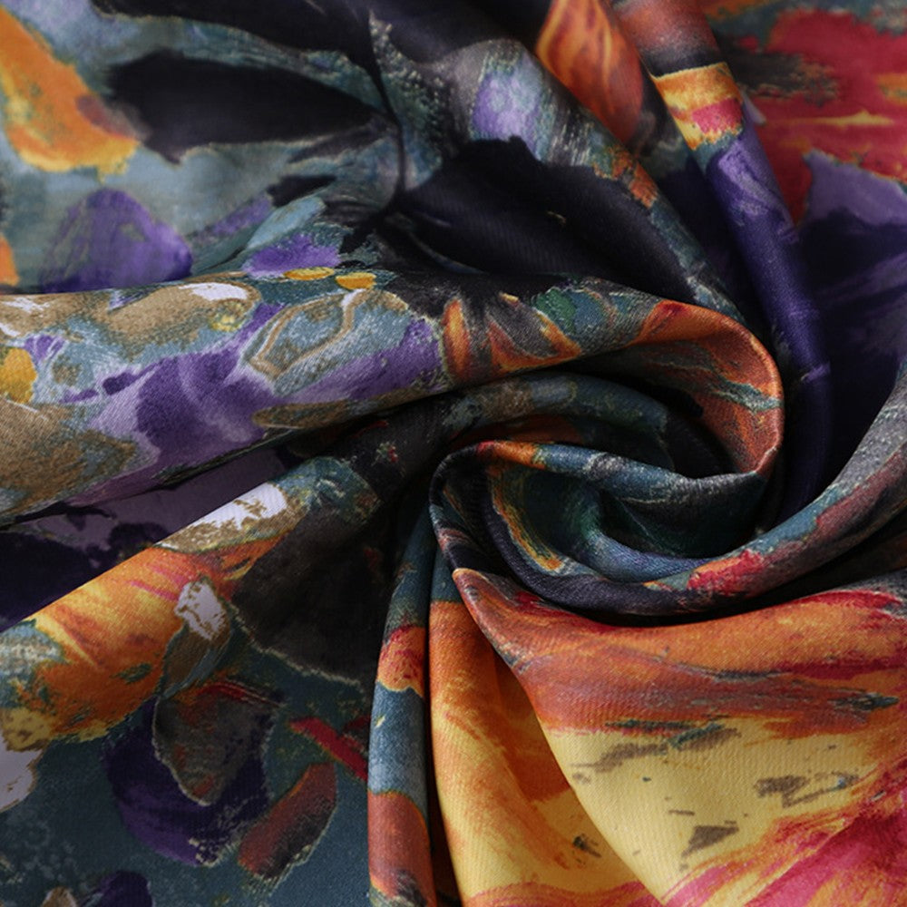 131x220cm Oil Painting Style Tablecloth Dining Table Cover Table Cloth Home Decor Green