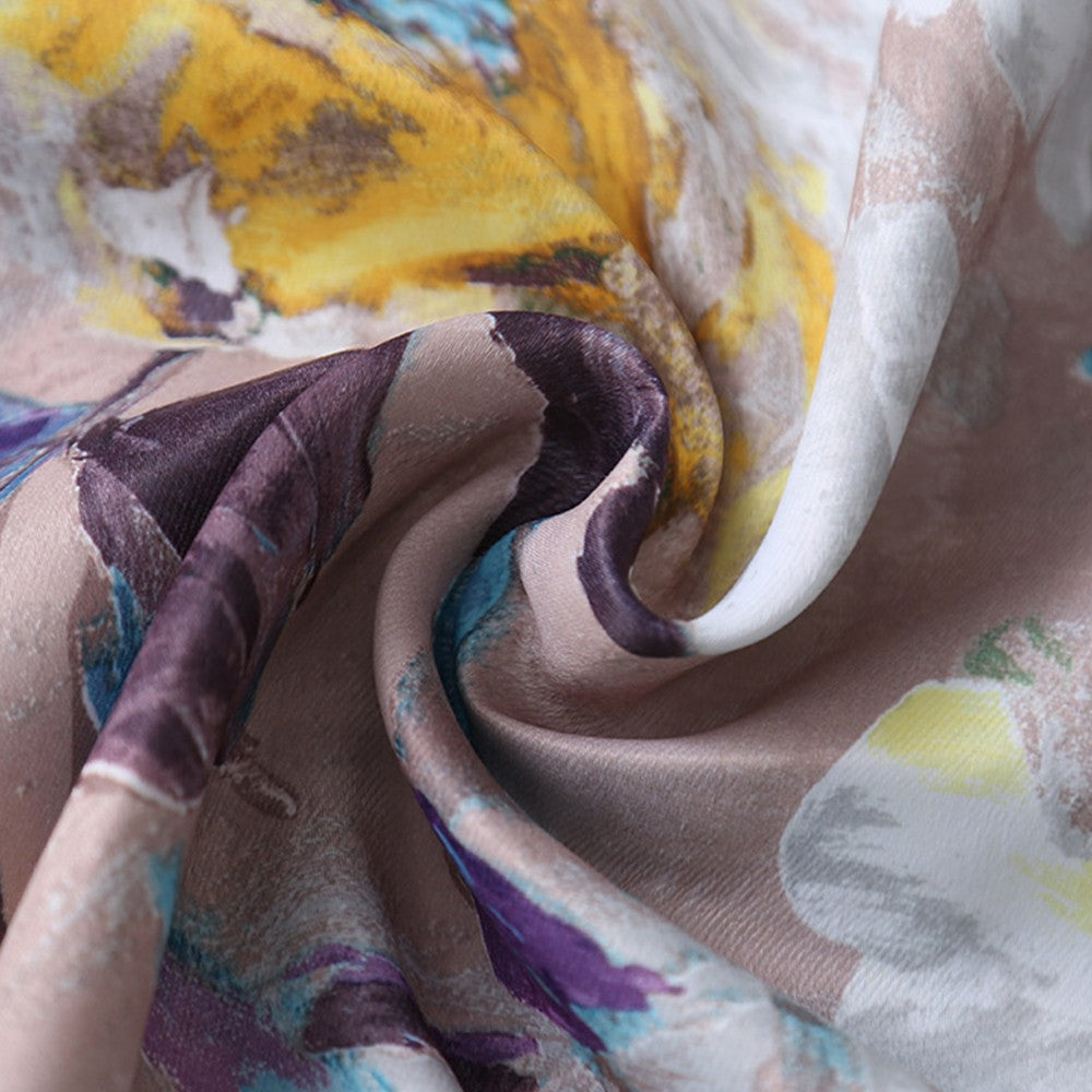 131x220cm Oil Painting Style Tablecloth Dining Table Cover Table Cloth Home Decor Purple