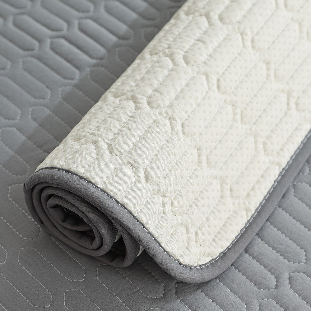 90x160cm Embroidery Sofa Seat Cushion Cover Anti-slip Couch Seat Slipcover Grey