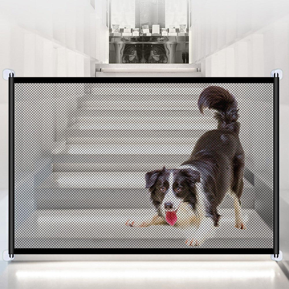 180x72cm Portable Magic Mesh Baby Gate Pet Gate Kids Safety Fence Guard for Stairs Doors