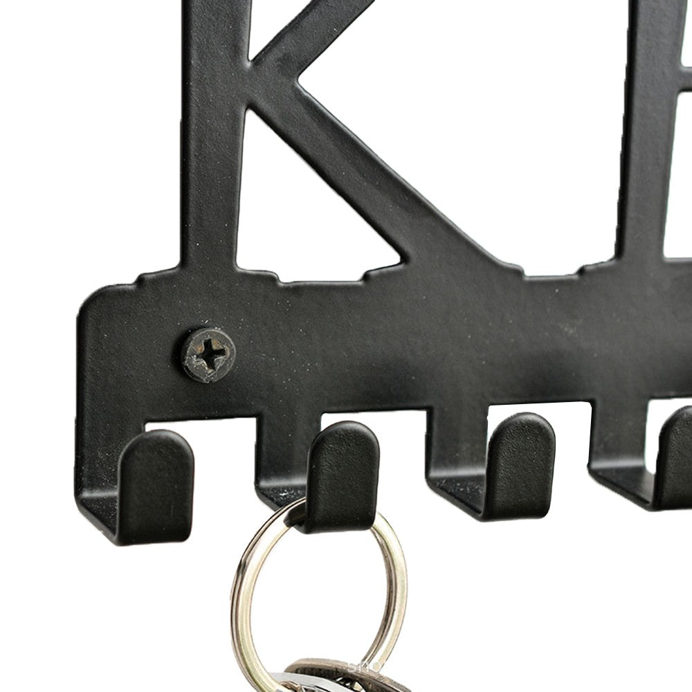 1 X Wall Mounted Key Holder with 7 Hooks Metal Key Rack Hooks for Doorway Entryway Home Decor