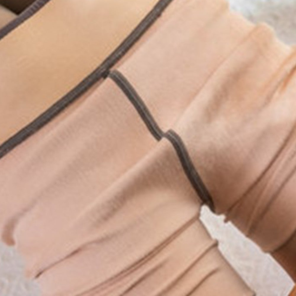 Womens Thermal Lined Translucent Pantyhose Winter Warm Fleece Tights Stockings Coffee