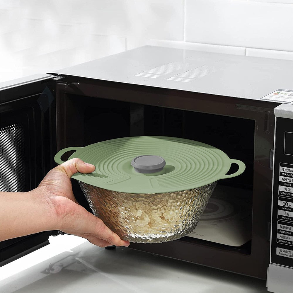 31.5cm FDA Approved Silicone Pots Lids Reusable Suction Seal Lids Anti-dust Food Storage Cover