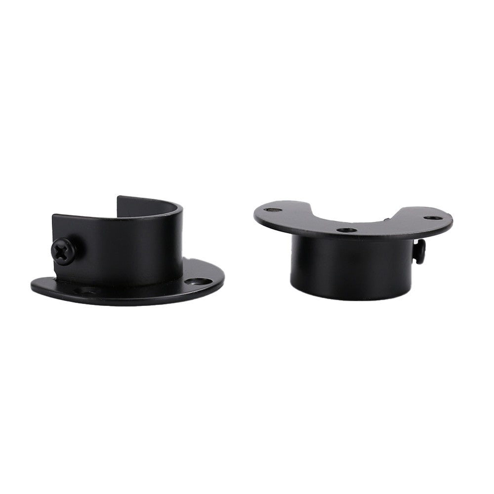 2Pcs 2.5cm Stainless Steel Closet Rod Brackets Curtain Rod Holder with Screws
