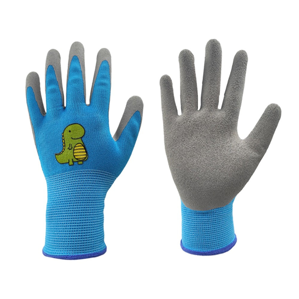 4 Pairs of Kids Gardening Gloves Childrens Yard Work Gloves Latex Coated Garden Gloves XL