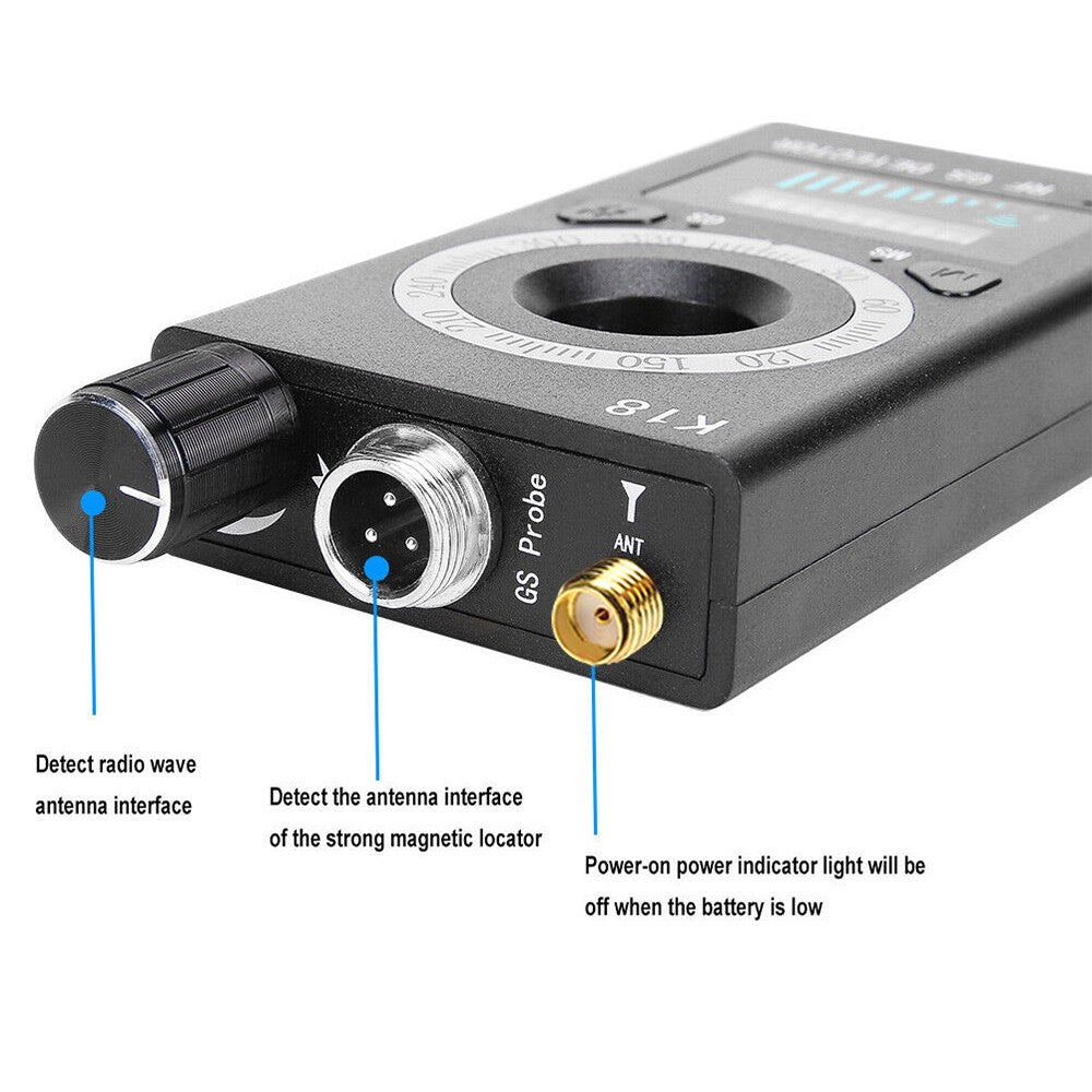 K18 RF Signal Detector Anti-spy Detector GPS Scanner Finder