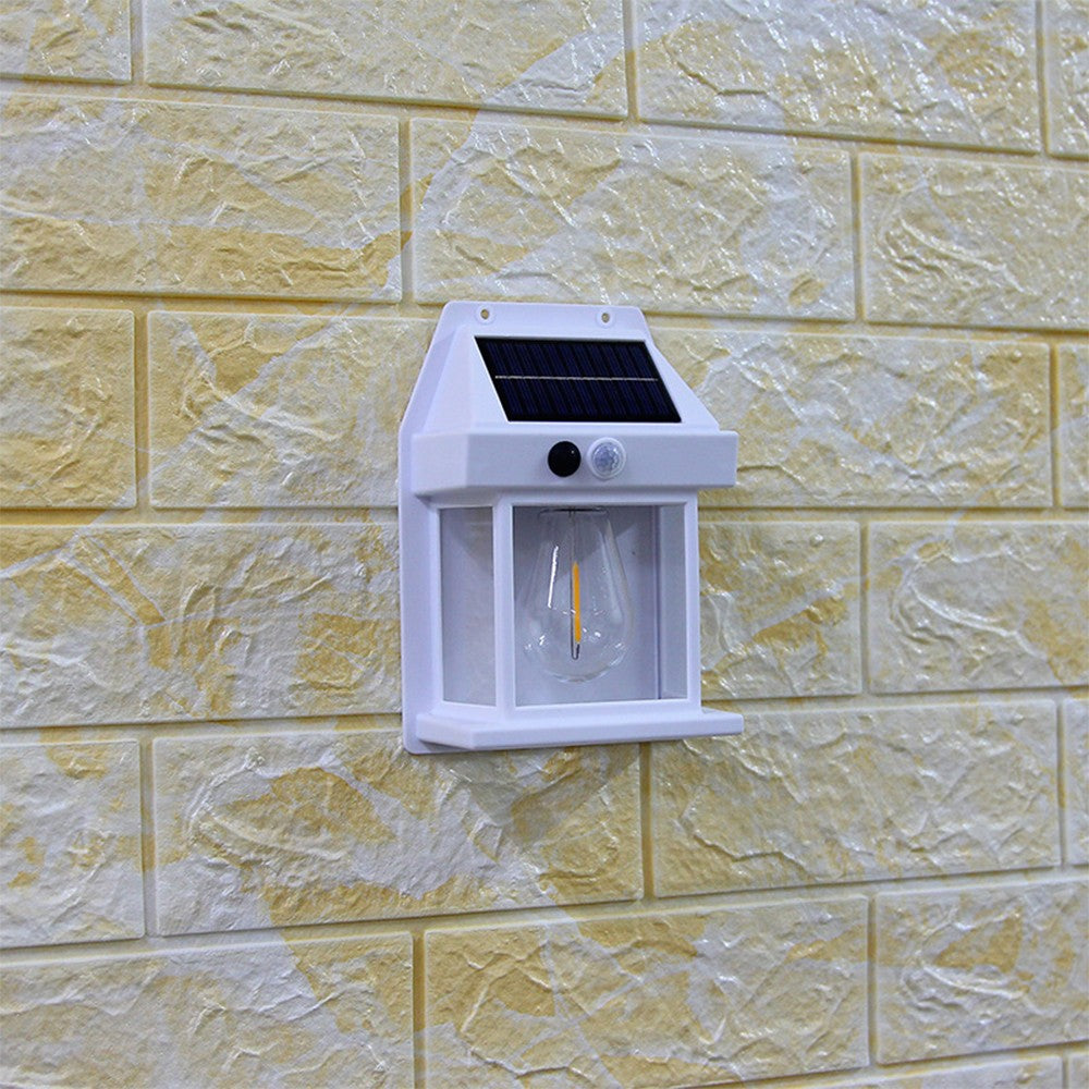 2Pcs LED Solar Wall Light Motion Sensor Outdoor Light Garden Yard Lamp White