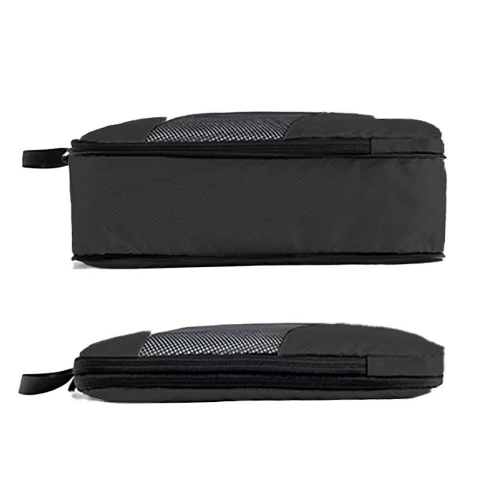 Set of 6Pcs Travel Packing Cube Pouch Clothes Storage Bags Suitcase Luggage Organizer Black