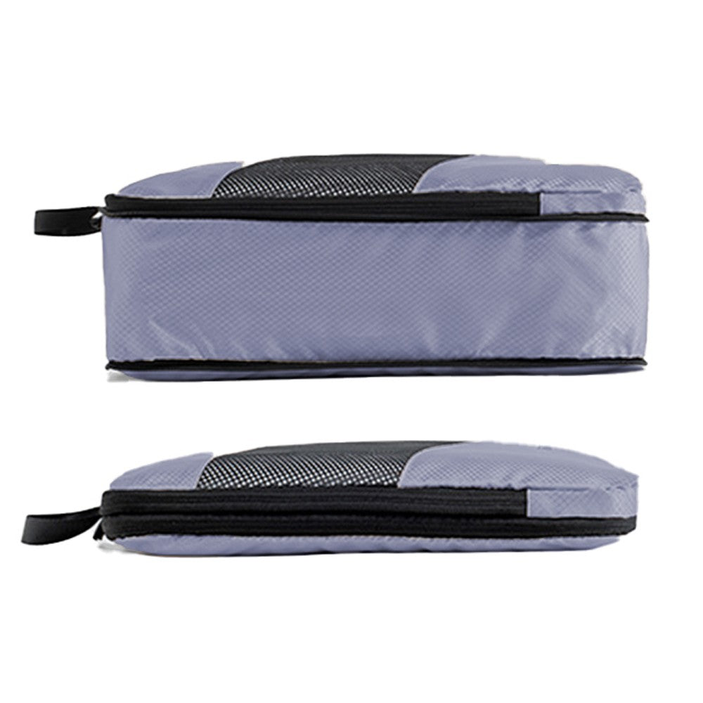 Set of 6Pcs Travel Packing Cube Pouch Clothes Storage Bags Suitcase Luggage Organizer Grey