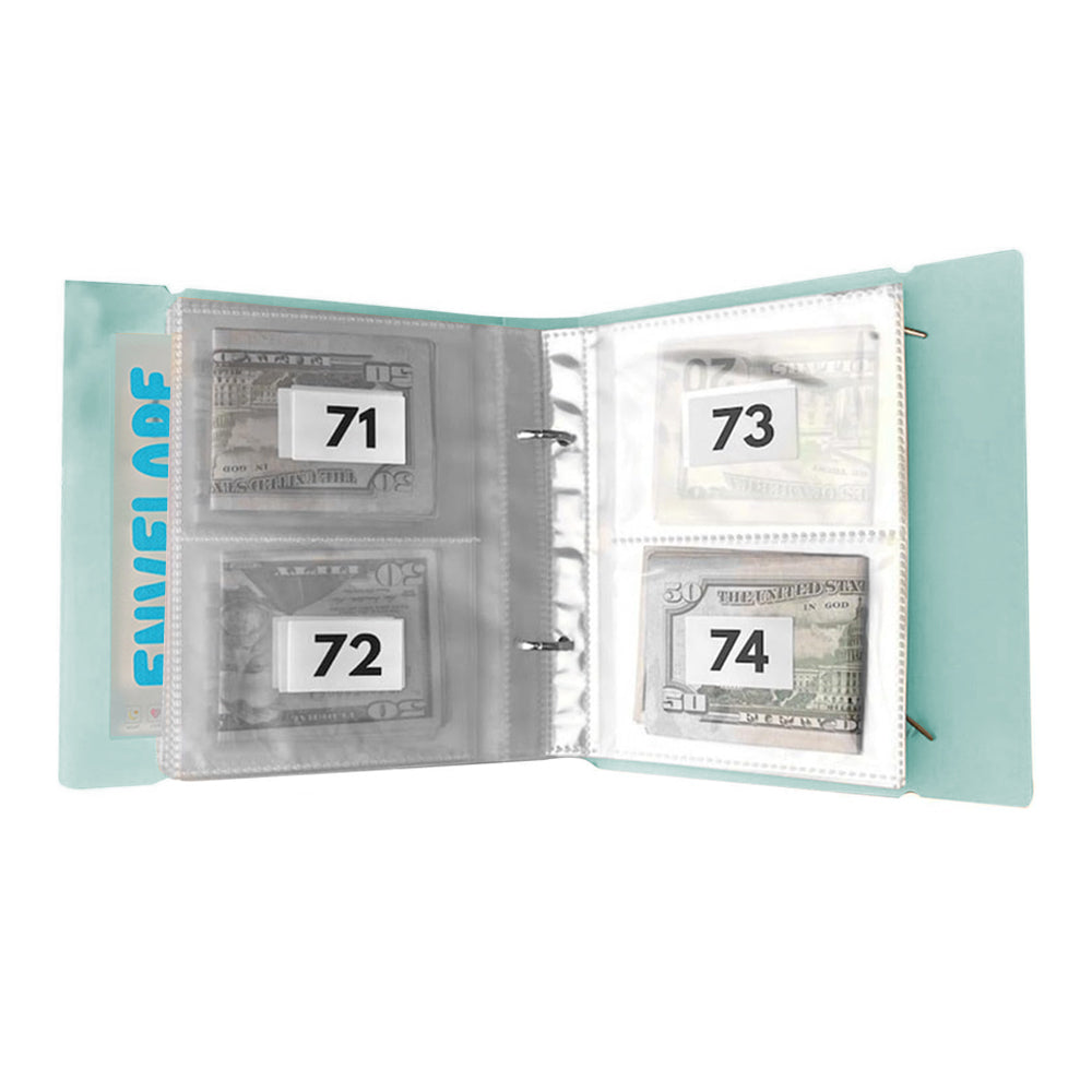 100 Envelope Challenge Binder Money Saving Binder Budget Binder Blue
