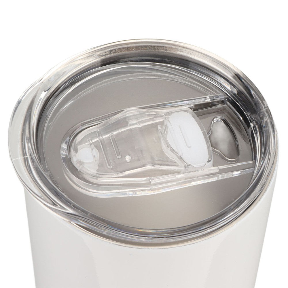 20oz Detachable Music Speaker Tumbler with Straw and Brush Black+White