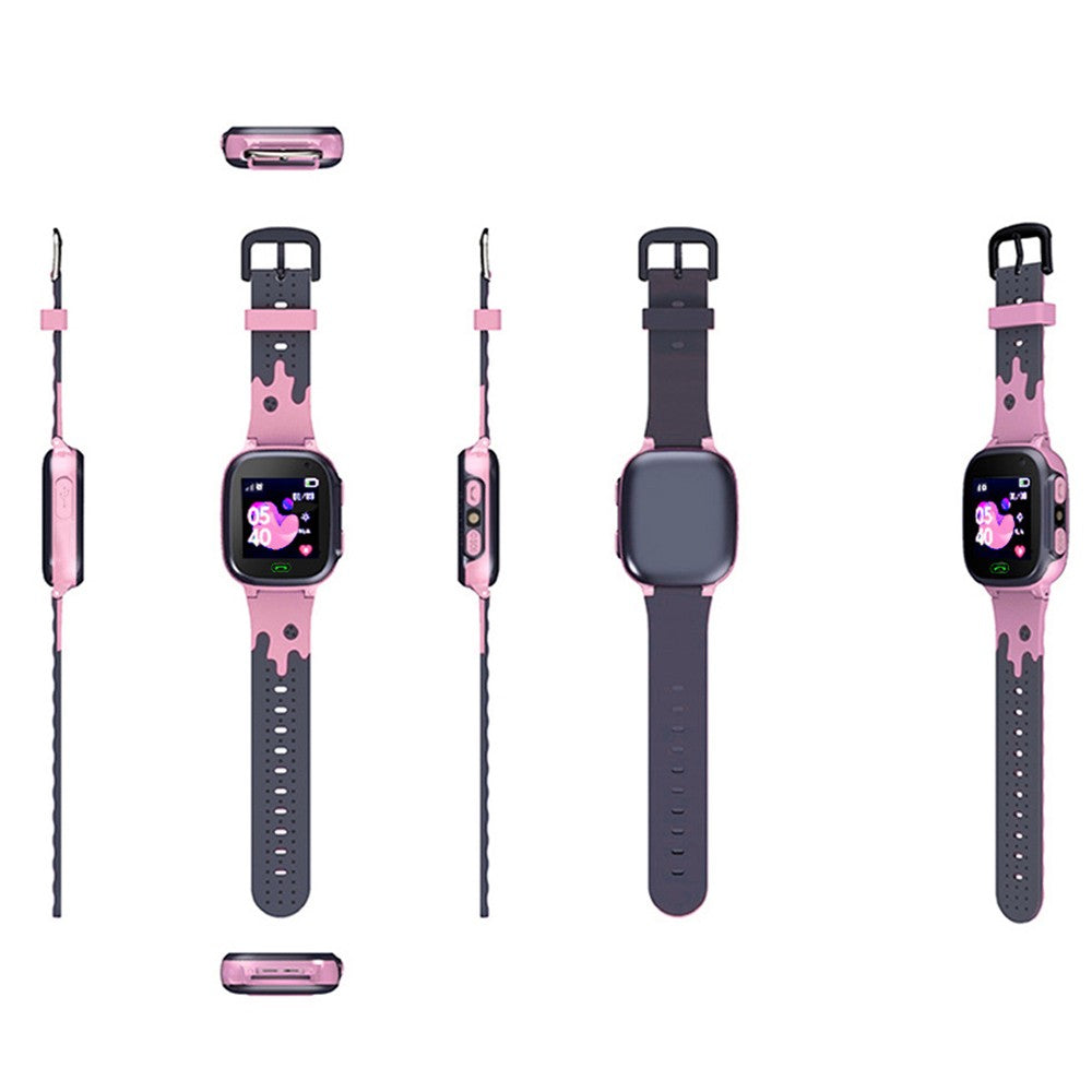 1Pc Pink Kids Smart Watch Touch Screen Tracker Location Watch