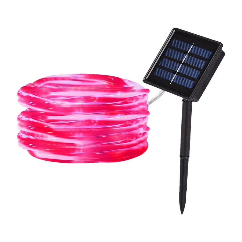 22M 200LED Solar Candy Cane Rope Light Garden Yard Light - Warm Light