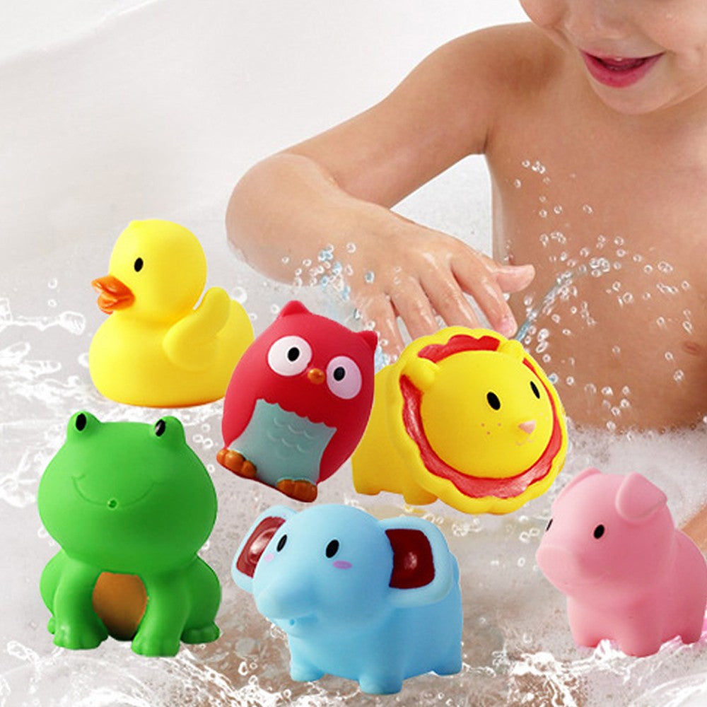 Baby Bath Toys Fishing Net and Floating Squirting Toys Set - Yellow Net Set