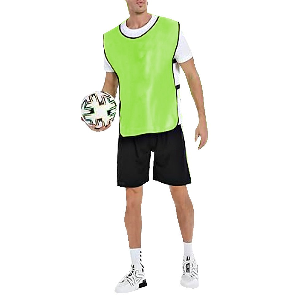 6-Piece Adult Scrimmage Training Vest Team Training Bibs Pinnies for Team Sports Games - Green