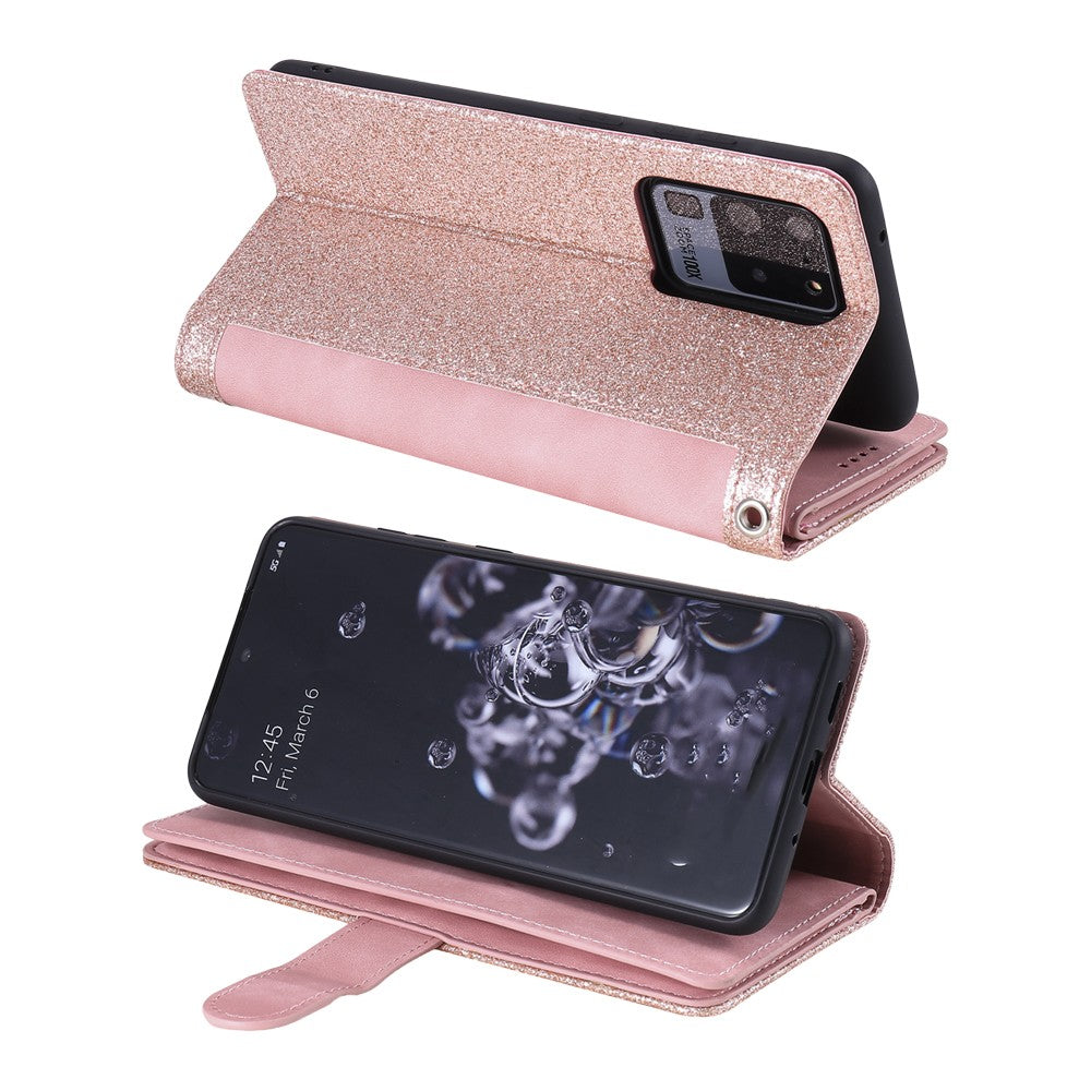 For iPhone 15 Phone Case PU Leather Wallet Flip Cover - Pink